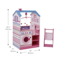 Olivia's Little World Childrens Wooden Doll Changing Station Dollhouse TD-11460W -Best Toy Store GUEST a458c422 f233 4802 8670 19237a82124a