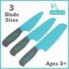 MindWare Playful Chef: 3 Safety Knives Set For Kids – Real Cooking Supplies – Safe For Ages 5 & Up – Plastic Blades With Serrated Edges -Best Toy Store GUEST aad4ae73 8a07 4730 8cc8 82e15f6478c0