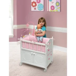 Badger Basket Cabinet Doll Crib With Gingham Bedding And Free Personalization Kit - White/Pink -Best Toy Store GUEST ad1f986a 3431 4f7f 979f cedd121aa383