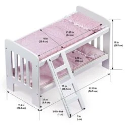 Badger Basket Doll Bunk Bed With Bedding, Ladder, And Free Personalization Kit - White/Pink/Gingham 15 Badger Basket Doll Bunk Bed With Bedding, Ladder, And Free Personalization Kit - White/Pink/Gingham -Best Toy Store GUEST ad333bb8 902f 40e3 abcb 62085f48b90f