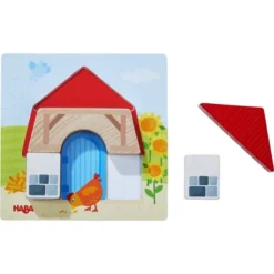 HABA On The Farm Beginner Pattern Blocks Puzzle - Ages 18 Months + -Best Toy Store GUEST af361604 6b40 45b5 b612 db9d3d007d93