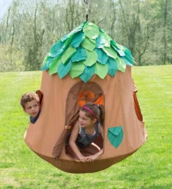 HearthSong Woodland HugglePod HangOut Set With Nylon Hanging Tent, LED Leaf Lights And Crescent Stand -Best Toy Store GUEST af698676 e57a 4355 bf53 c7b04169d11c