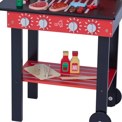 Teamson Kids Little Helper Backyard BBQ Grill Playset With Interactive Features And 25 Play Cooking Accessories, Red/Black 13 Teamson Kids Little Helper Backyard BBQ Grill Playset With Interactive Features And 25 Play Cooking Accessories, Red/Black - Image 11