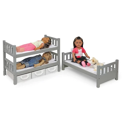 Badger Basket 1-2-3 Convertible Doll Bunk Bed With Baskets And Free Personalization Kit - Executive Gray 7 Badger Basket 1-2-3 Convertible Doll Bunk Bed With Baskets And Free Personalization Kit - Executive Gray - Image 5