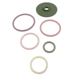 Hudson Baby Infant And Toddler Silicone Stacking Toy, Rings, One Size