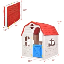 Costway Kids Cottage Playhouse Foldable Plastic Play House Indoor Outdoor Toy Portable -Best Toy Store GUEST b2991186 1594 47a0 93ce 8fb7624b9e03