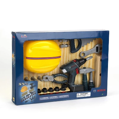 Theo Klein Bosch DIY Construction Premium Toy 37 Piece Toolset With Hardhat, Saw, Wrench, Pliers And Other Accessories For Kids Ages 3 And Up 3 Theo Klein Bosch DIY Construction Premium Toy 37 Piece Toolset With Hardhat, Saw, Wrench, Pliers And Other Accessories For Kids Ages 3 And Up