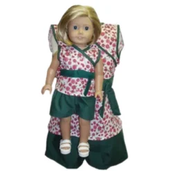 Matching Green Shorts And Top Girl And Dolls Size 6