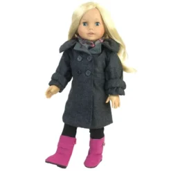 Sophia's - 18" Doll - Wool Coat, Hat, Plaid Scarf & Pink Boots - Gray -Best Toy Store GUEST d4e927ab 55fd 4fa3 8280 016cb5ff5191