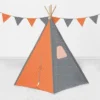 Bacati - Arrows Orange Gray Play Tent For Kids/Toddlers, 100% Cotton Percale Fabric Cover -Best Toy Store GUEST d506e8b7 1e5b 421e baba 850ce6291d38