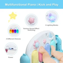 3 In 1 Baby And Toddler Learning Toys Fitness Music And Lights Fun Piano Activity Center Blue -Best Toy Store GUEST d7e08393 062e 4492 932f a82df145bac0
