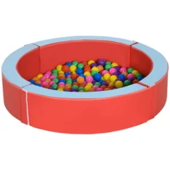 Outsunny Indoor/Outdoor Memory Foam Ball Pit For Toddlers 1-3 Sensory Toy, Red -Best Toy Store GUEST d842c44e e1ba 44d3 b201 f3e59b3fa5be