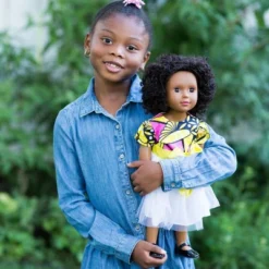 Ikuzi Dolls Pink & Yellow Dress Doll With Black Hair 18" Fashion Doll 9 Ikuzi Dolls Pink & Yellow Dress Doll With Black Hair 18" Fashion Doll -Best Toy Store GUEST d8887a42 8182 4ba5 81f1 b1c70b22a368