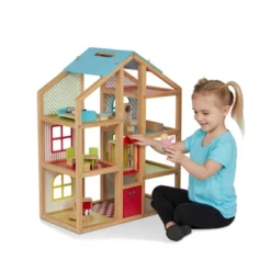 Melissa & Doug Hi-Rise Wooden Dollhouse With Furniture, Garage And Working Elevator -Best Toy Store GUEST d8dcc1a6 3173 4040 a1e2 ec7b93e69389