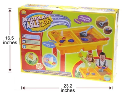 Ready! Set! Play! Link 23"Sandbox Castle 2-In-1 Sand And Water Table Beach Play Set For Kids 7 Ready! Set! Play! Link 23"Sandbox Castle 2-In-1 Sand And Water Table Beach Play Set For Kids - Image 5