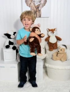 Bearington Collection Swings Soft Plush Monkey Stuffed Animal, 15"