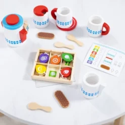 Melissa & Doug 22-Piece Steep And Serve Wooden Tea Set - Play Food And Kitchen Accessories -Best Toy Store GUEST db087fb2 314f 4695 845d fb856b0bb529