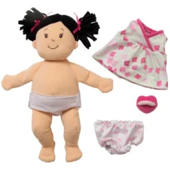 Manhattan Toy Baby Stella Black Hair Soft First Baby Doll, 15-Inch -Best Toy Store GUEST dde7ff2f f2b4 435a a168 c13b132e7f2a