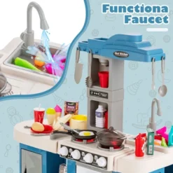 Costway Large Plastic Play Kitchen Set W/ 67 Pcs Cooking Accessories Food &Realistic Lights & Sounds -Best Toy Store GUEST debb0631 eb80 4fc4 8a40 43ece246af92