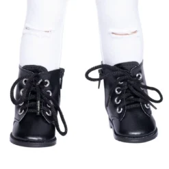 I'M A GIRLY Black Rock Rebel Boots - Fits I'M A GIRLY 18" Fashion Doll