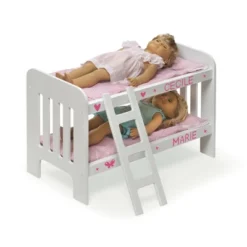 Badger Basket Doll Bunk Bed With Bedding, Ladder, And Free Personalization Kit - White/Pink/Gingham 14 Badger Basket Doll Bunk Bed With Bedding, Ladder, And Free Personalization Kit - White/Pink/Gingham -Best Toy Store GUEST e02d04b8 6b6c 4a99 8030 9713cd9e9996