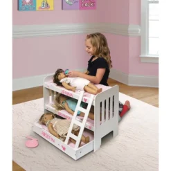 Badger Basket Trundle Doll Bunk Bed With Ladder And Free Personalization Kit - White/Pink -Best Toy Store GUEST e2d9f3c9 86e2 412a b61d d637e3095b36