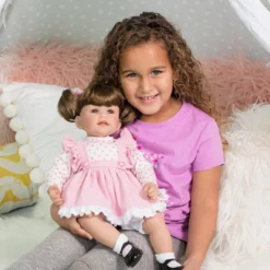 Adora Toddler Doll "Vintage Girl" With Pink Frill Pinafore Dress, Pink Baby Pantaloons And Black Mary Jane Shoes -Best Toy Store GUEST e324af64 d772 4b93 897f 1a6284cb939b