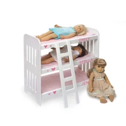 Badger Basket Triple Doll Bunk Bed With Ladder, Bedding, And Free Personalization Kit - Pink Gingham -Best Toy Store GUEST e369f1ac 77d6 4f6d ba99 db4ed17d3134