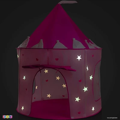 Play Tent Princess Pink Castle Glowing In The Dark Stars - Portable Kids Play Tent Fordable Into A Carrying Bag For Outdoor And Indoor Use - Play22usa 4 Play Tent Princess Pink Castle Glowing In The Dark Stars - Portable Kids Play Tent Fordable Into A Carrying Bag For Outdoor And Indoor Use - Play22usa - Image 2