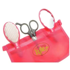 Insten Cute Little Girls Beauty Salon Fashion Girls Playset With Mirror, Hairdryer, Curling Iron & Accessories, Pretend Toys For Kids