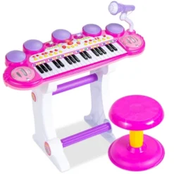 Best Choice Products 37-Key Kids Electronic Piano Keyboard W/ Multiple Sounds, Lights Microphone, Stool -Best Toy Store GUEST e6d05fd4 cd55 43bc 8c6b 99342088a7ff