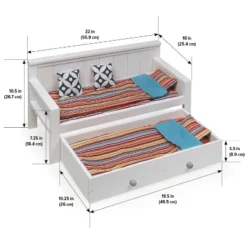 Sofa/Daybed With Trundle For 18" Dolls - White/Multi 17 Sofa/Daybed With Trundle For 18" Dolls - White/Multi -Best Toy Store GUEST e7c8bfca 56be 4b6a 8a92 f7c055588558