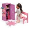Badger Basket School Style Single Doll Locker Set With Bench, Rug And Accessories - Purple/Pink -Best Toy Store GUEST eaa04fff 5fda 4c6b af84 2370a4ee8b4a
