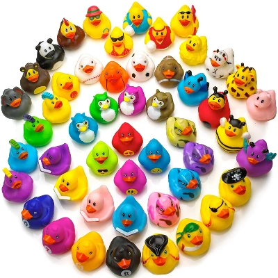 Kicko 2" Assorted Rubber Ducks In Bulk, 50 Pack 5 Kicko 2" Assorted Rubber Ducks In Bulk, 50 Pack - Image 3