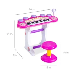 Best Choice Products 37-Key Kids Electronic Piano Keyboard W/ Multiple Sounds, Lights Microphone, Stool -Best Toy Store GUEST eb073c4c 7e32 45af 92c8 3d50ffe61e81