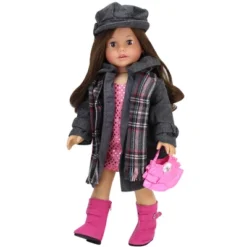 Sophia's - 18" Doll - Wool Coat, Hat, Plaid Scarf & Pink Boots - Gray -Best Toy Store GUEST f09478eb c86d 4755 bb98 2714f1a69dc4