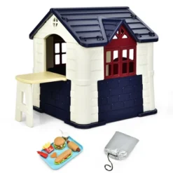 Costway Kid's Playhouse Games Cottage W/ 7 PCS Toy Set & Waterproof Cover -Best Toy Store GUEST f28431f1 6d19 4a23 be49 a125861d13f7