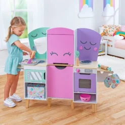 Kidkraft Lil' Friends Wooden Play Kitchen With 14 Accessories