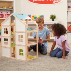 Melissa & Doug Hi-Rise Wooden Dollhouse With Furniture, Garage And Working Elevator -Best Toy Store GUEST fc7e88d1 de02 4f7d b868 5019e6c1a40c